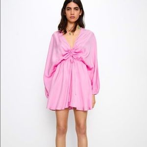 Zara Pink Ruched Mini Dress XXL